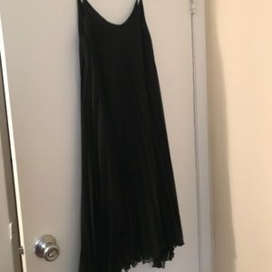 Black pleated dress